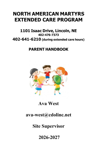 Extended Care Parent Handbook 2026 27