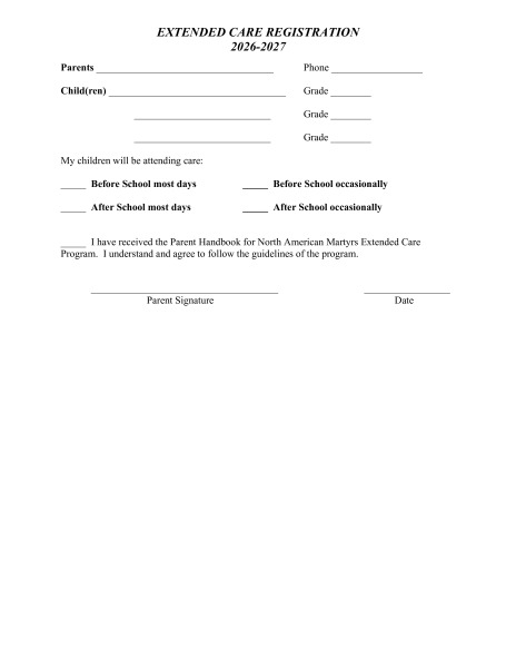 EXTENDED CARE REGISTRATION 2026 2027